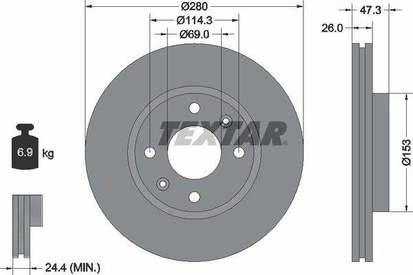 Textar Bremsscheibe 92136600