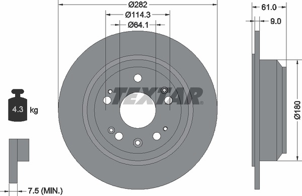 Textar Bremsscheibe 92165803