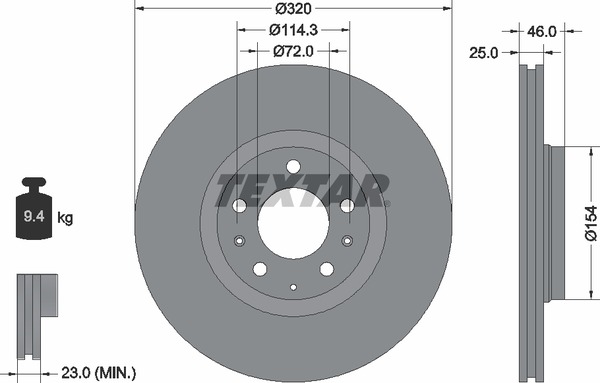 Textar Bremsscheibe 92166300