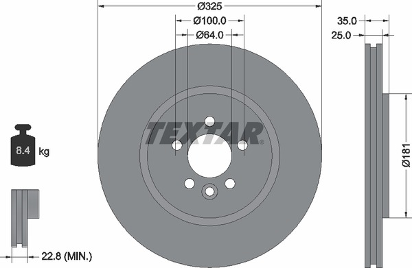Textar Bremsscheibe 92170303