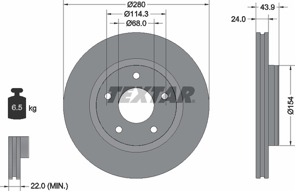 Textar Bremsscheibe 92232203