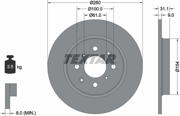 Textar Bremsscheibe 92234203