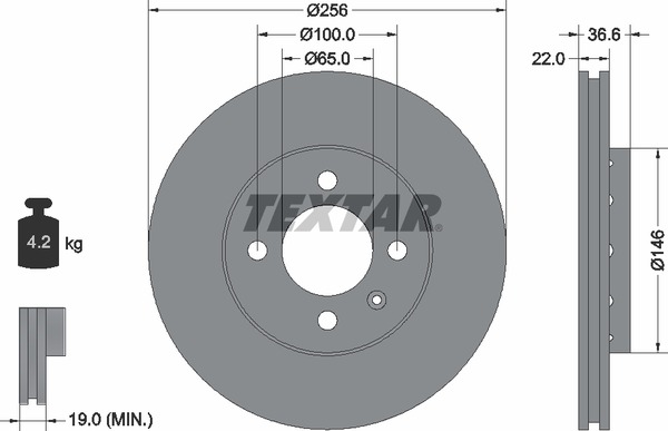 Textar Bremsscheibe 92239403