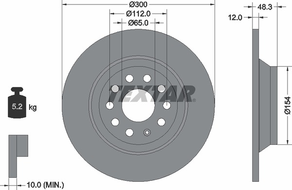 Textar Bremsscheibe 92255403