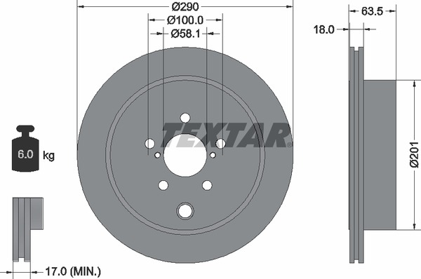 Textar Bremsscheibe 92270903