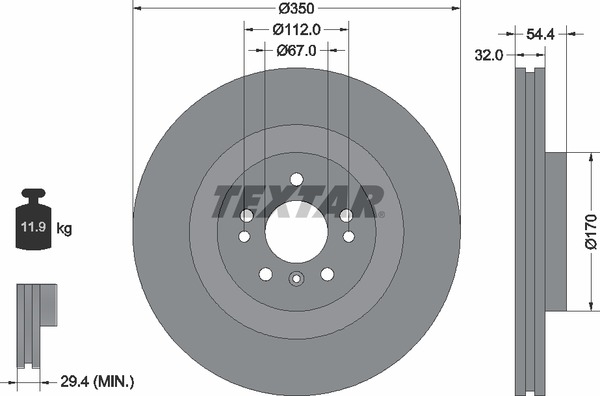 Textar Bremsscheibe 92284205