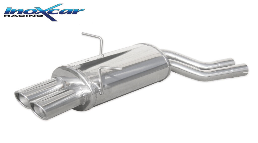 Inoxcar Endschalldämpfer mit 2 Endrohren Ø90×70 mm Chrom OVBM.10.90 Inoxcar Endschalldämpfer mit 2 Endrohren Ø90×70 mm Chrom OVBM.10.90